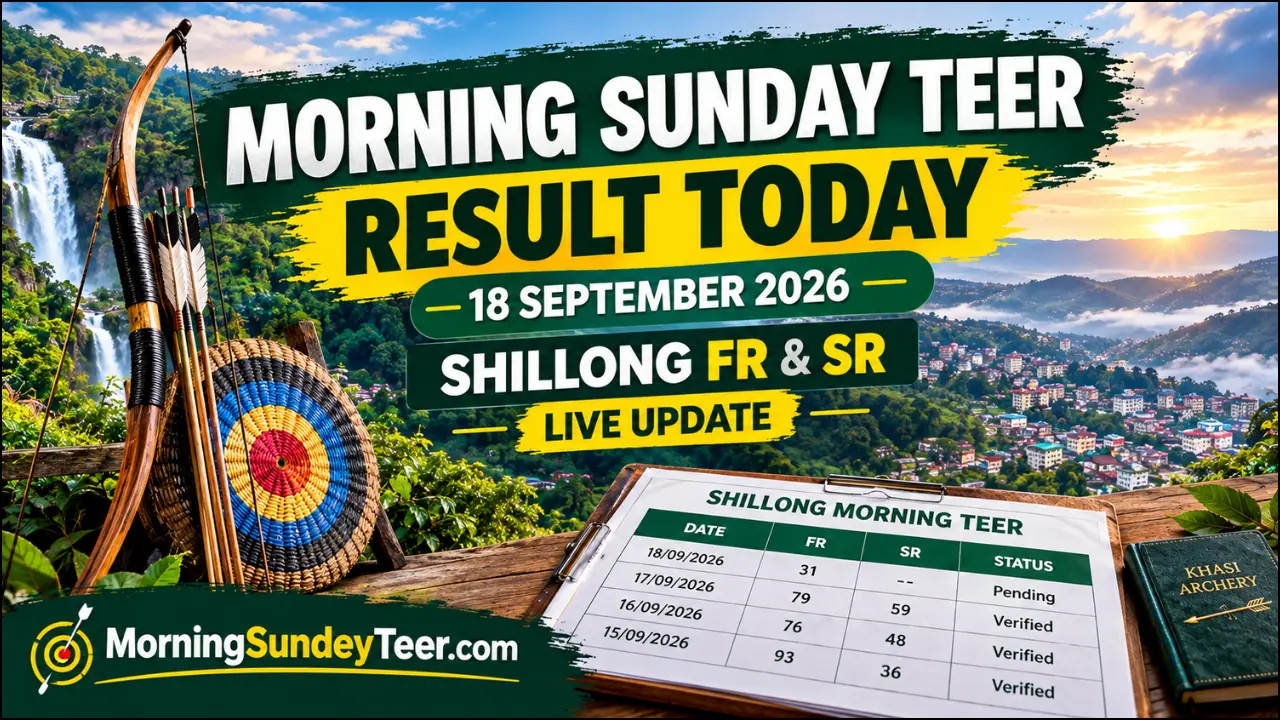 Morning Sunday Teer Result Today 18 September 2026 Shillong FR and SR